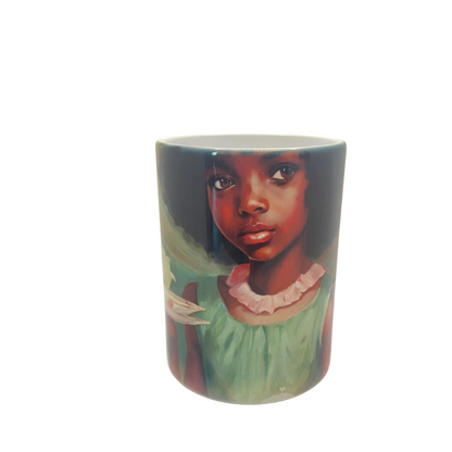 Young Girl Tea Party Ceramic Mug